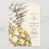 Dreamy Tropical Pineapse Island Beach Wedding Einladung (Vorne/Hinten)