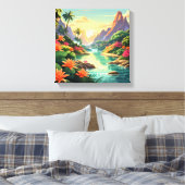 Dreamy Tropical Sunset Leinwanddruck (Insitu (Schlafzimmer))