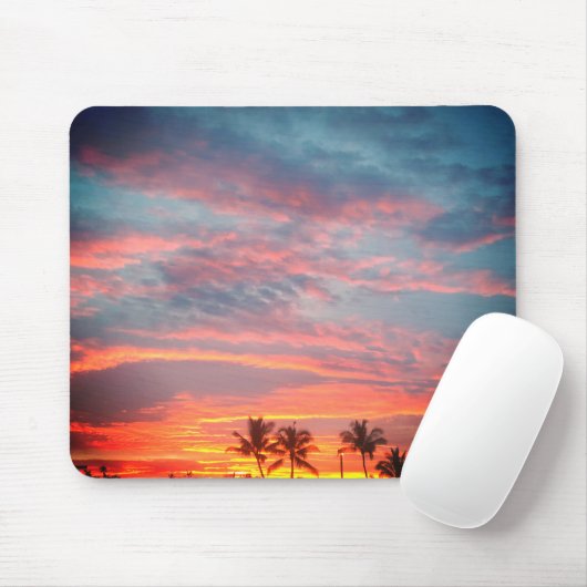 Dreamy Tropical Sunset Mousepad (Mit Mouse)