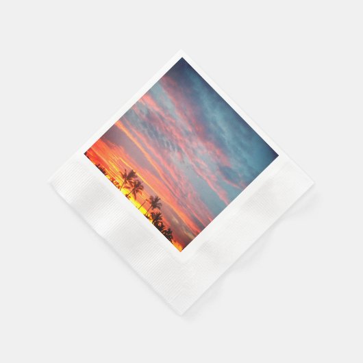 Dreamy Tropical Sunset Serviette (Ecke)