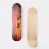 Dreamy Tropical Sunset Skateboard (Vorderseite)