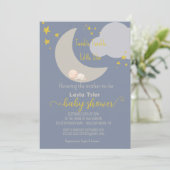 Dreamy Twinkle Twinkle Little Star Baby Dusche Einladung (Stehend Vorderseite)