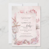 Dreamy under Sea Baby Shower Einladung (Vorderseite)