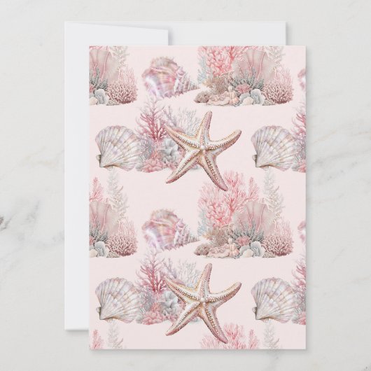 Dreamy under Sea Baby Shower Einladung (Rückseite)