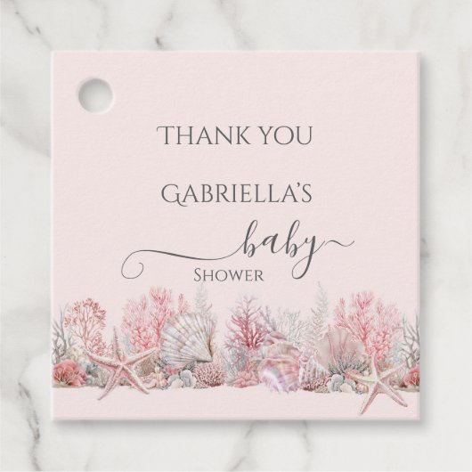 Dreamy under Sea Baby Shower Geschenkanhänger (Vorderseite)