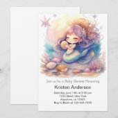 Dreamy Under Sea Mermaid Baby Shower Einladung (Vorne/Hinten)