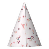Dreamy Unicorn and Castles Paper Party Hat Partyhütchen (Rückseite)