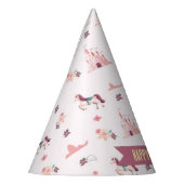 Dreamy Unicorn and Castles Paper Party Hat Partyhütchen (Links)