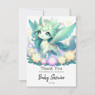 Dreamy Unicorn Babydusche Dankeskarte