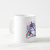 Dreamy Unicorn Cat mit funkelnden Flügeln Kaffeetasse (Vorderseite Links)