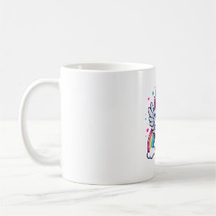 Dreamy Unicorn Cat mit funkelnden Flügeln Kaffeetasse