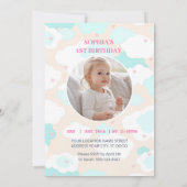 Dreamy Unicorn Einladung zum Geburtstag (Rückseite)