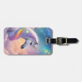 Dreamy Unicorn Glitzer Pastel Galaxy Kosmische Wol Gepäckanhänger (Vorderseite horizontal)