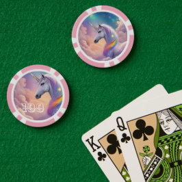 Dreamy Unicorn Glitzer Pastel Galaxy Kosmische Wol Pokerchips