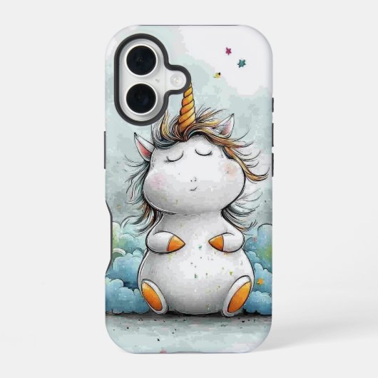 Dreamy Unicorn Serenity Phone Case iPhone 16 Hülle (Rückseite)