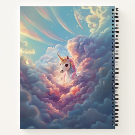 Dreamy Unicorn Spiral Notebook Notizblock (Rückseite)