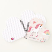 Dreamy Unicorns, Regenbogen, Blume, Herz Notizblock (Innenseite)