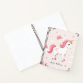 Dreamy Unicorns, Regenbogen, Blume, Niedlich Notizblock (Innenseite)