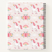 Dreamy Unicorns, Regenbogen, Blume, Niedlich Notizblock (Rückseite)