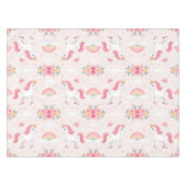 Dreamy Unicorns, Regenbogen, Blume, Niedlich Tischdecke (Vorderseite (Horizontal))