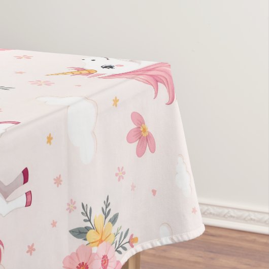 Dreamy Unicorns, Regenbogen, Blume, Niedlich Tischdecke (Beispiel)
