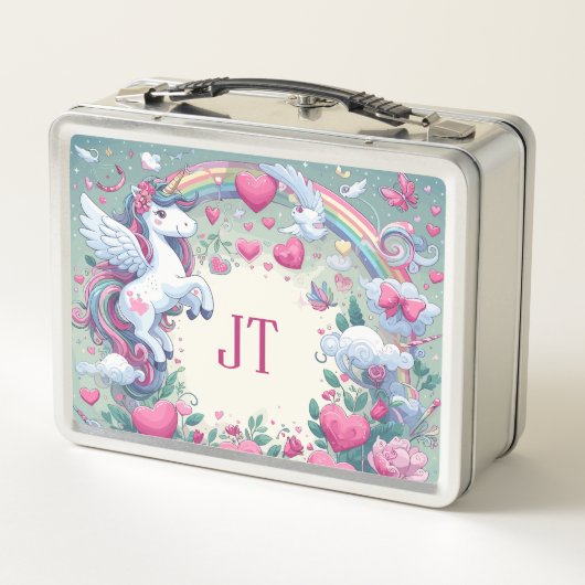 Dreamy Unicorns und Rainbows Lunchbox (Rückseite)