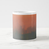 Dreamy Urban Mist – Abstract Cityscape Mug Jumbo-Tasse (Vorderseite)