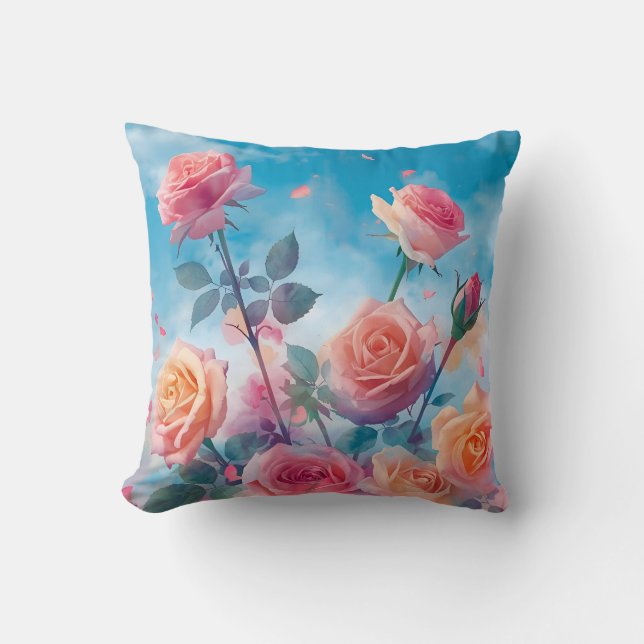 Dreamy Vibrany Rose Kissen (Vorderseite)