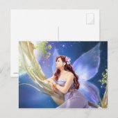 Dreamy Violet Fairy Postkarte (Vorne/Hinten)