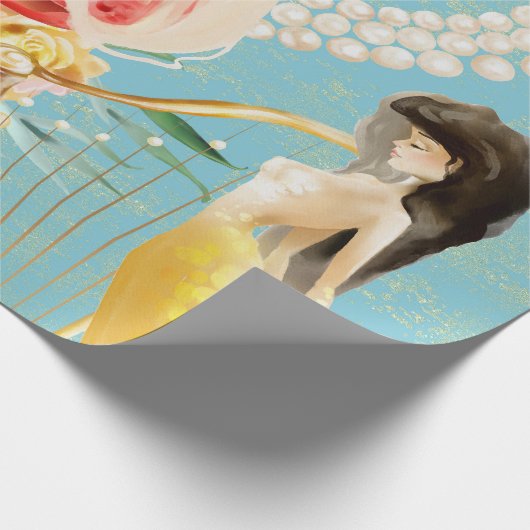 Dreamy Water color Mermaid Geschenkpapier (Ecke)