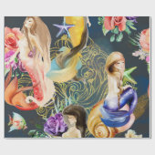 Dreamy Water color Mermaid Geschenkpapier (Flach)