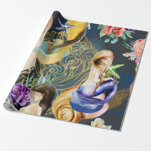 Dreamy Water color Mermaid Geschenkpapier