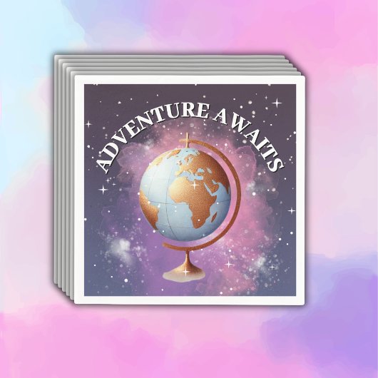 Dreamy Watercolor Adventure erwartet Baby Shower Serviette