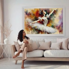 Dreamy Watercolor Ballerina Princess Poster