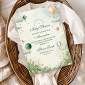 Dreamy Watercolor Balloon Babydusche Einladung