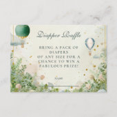 Dreamy Watercolor Balloon Diapper Raffle Begleitkarte (Vorderseite)
