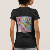 Dreamy Watercolor Butterfly T - Shirt für Frauen (Rückseite)