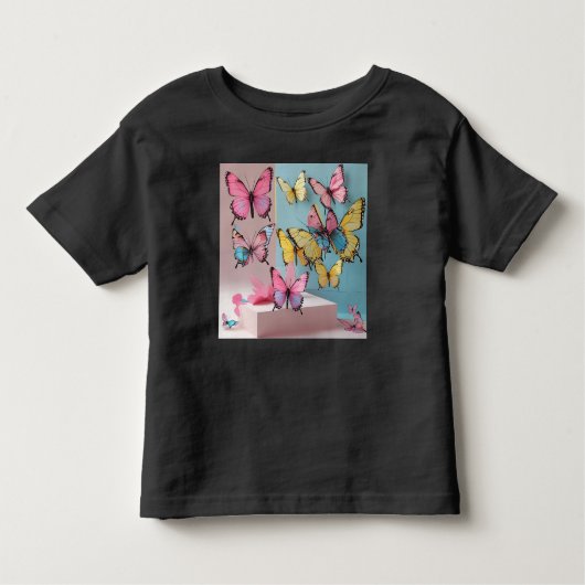 Dreamy Watercolor Butterfly T - Shirt für Kleinkin (Vorderseite)