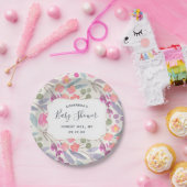 Dreamy Watercolor Floral | Babydusche Pappteller (Party)