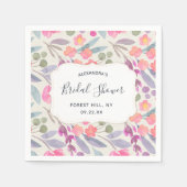 Dreamy Watercolor Floral | BRAUTPARTY Serviette (Vorderseite)