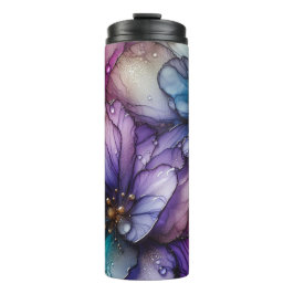 Dreamy Watercolor Floral Thermal Tumbler Thermosbecher
