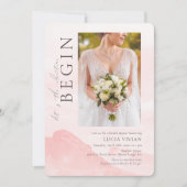 Dreamy Watercolor Foto Brautparty Einladung (Vorderseite)