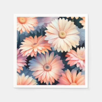 Dreamy Watercolor Gerbera Daisies Floral