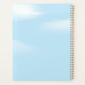 Dreamy Watercolor Giraffe in Hot Air Balloon with Planer (Rückseite)