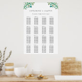 Dreamy Watercolor Grüne Hochzeitsstiftung Poster (Küche)