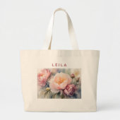 Dreamy Watercolor Hochzeitsblumen Tote Tasche (Vorne)