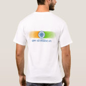 Dreamy Watercolor Indian Flag T - Shirt (Rückseite)