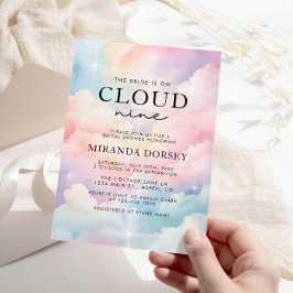 Dreamy Watercolor Pastel Cloud Nine Brautparty Einladung