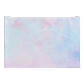 Dreamy Watercolor Pink Blau Türkis Kissenbezug (Rückseite-Rechts)