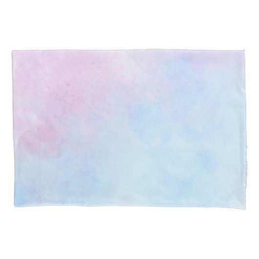 Dreamy Watercolor Pink Blau Türkis Kissenbezug (Vorderseite-Links)